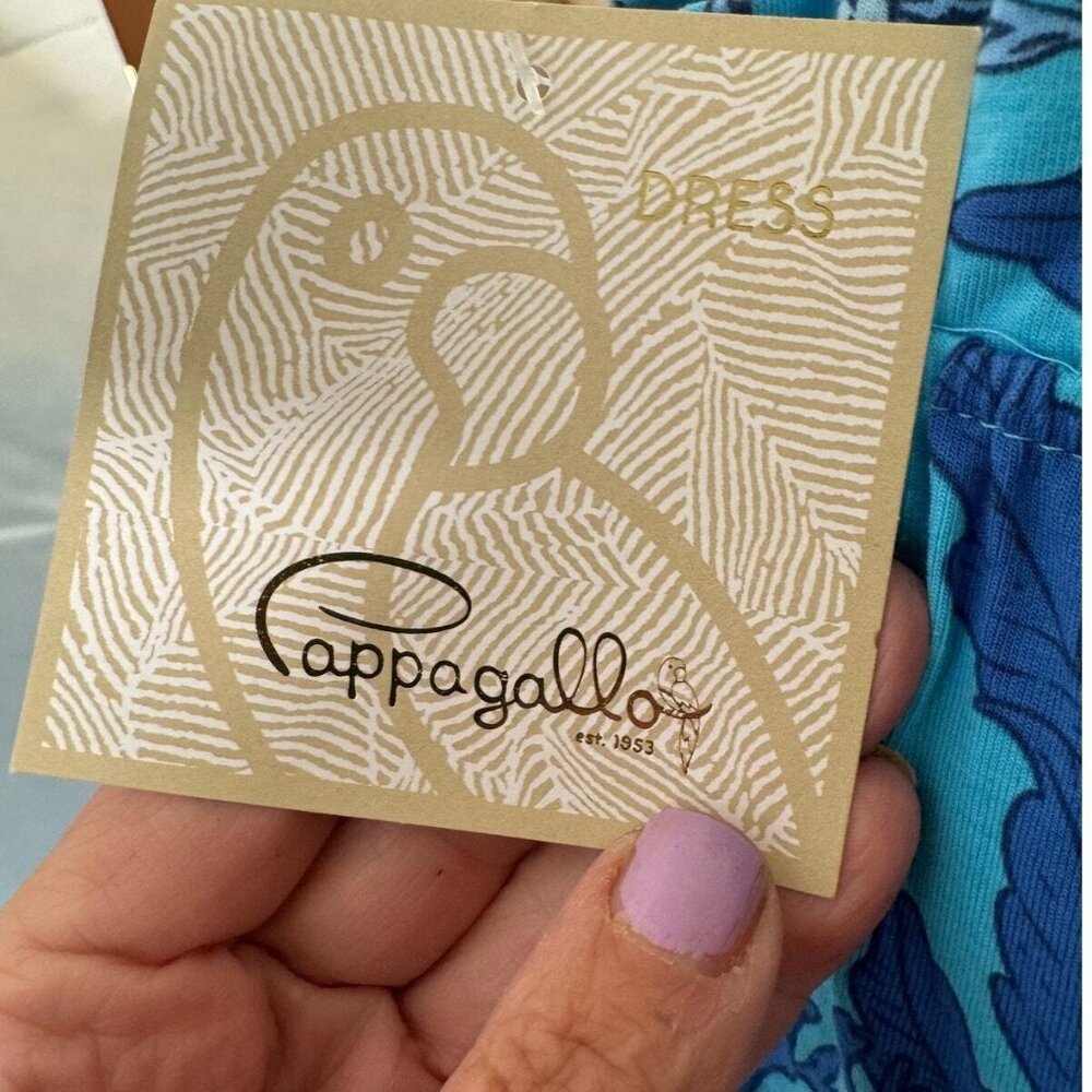 NWT Pappagallo Sleeveless Tank Dress XS Ruffled Hem Nautical Resort Travel Beach - Picture 8 of 10